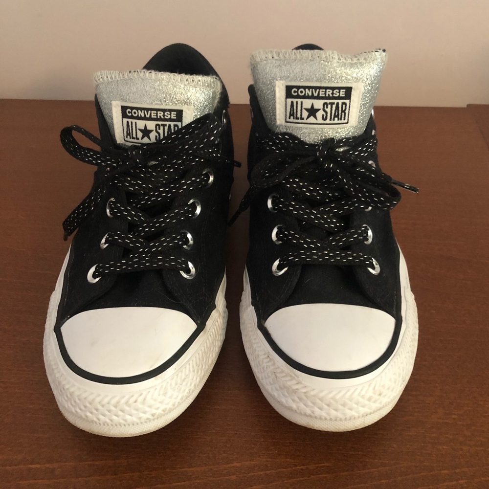 Converse All Star low tops - black and silver
